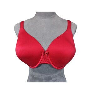 Maidenform Bra Soft Cup Comfort Devotion Red Underwire 3 Hook Size 38DD